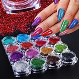 Glitter Brillo Extremo Incluye 16 Colores Nail Art