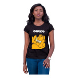 Playera Negra De Adulto Nuevos Estampados De Garfield