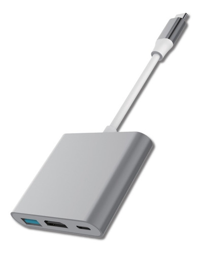 Hub 3.0  Usb C A 1 Puerto Usb + 1 Puerto Usb C + 1 Hdmi Pc