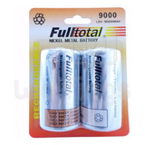 Pack X 8 Pilas D Grandes Recargables 9000 Mah Larga Duracion