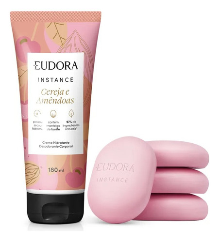 Kit Instance Cereja E Amêndoas Sabonete + Loção 180ml Eudora