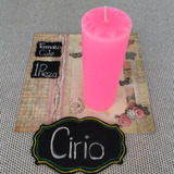 Cirio Liso - Color Rosa - Grande I 1 Pieza