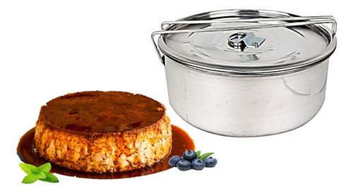 Moldes Flan Fiambrera, Aluminio Tapa Grande 26 Cm