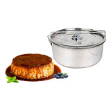 Moldes Flan Fiambrera, Aluminio Tapa Grande 26 Cm