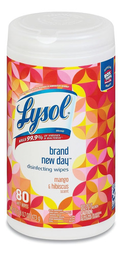 Toallas Desinfectantes Lysol Mango Hibiscus 80 Pzs