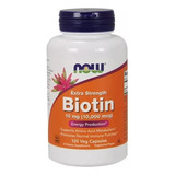 Suplemento En Cápsula Now  Energy Production Biotin 10 Mg Biotina En Pote 120 Un