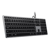 Teclado Satechi Slim St-ucsw3m Qwerty Inglês Us Cor Cinza