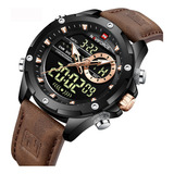 Relojes De Cuero Naviforce Luxury Sport Chronograph Para Hom