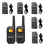 Combo 10 Walkie Talkie Rc4002 Ht 26 Canais Com Capa De Couro