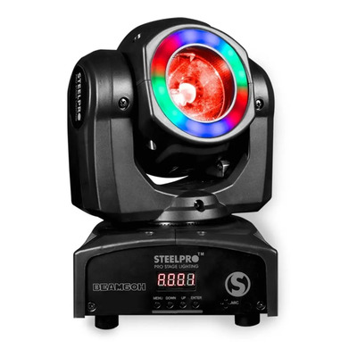 Cabeza Movil Robotica Dj Beam 60W Rgbw 4 en 1 FULL COLOR Aro de Luz SMD LUZ ESENARIO DMX 14-30 CANALES - Steelpro | Envío gratis