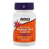Vitamina D 5000 Ui Now Foods 120 Caps Ultra Concentrado 