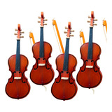 Set 4 Juguetes Musical Violin Artesanal Niños Pequeños 