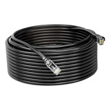 Cabo Ethernet Cat6e Gigabit Cabo De Rede Preto Fio 20m