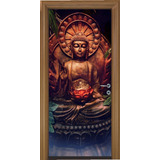 Papel De Parede E Porta Decorativo Buda Indiano - Po33