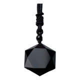 Homesogood Collar De Piedra De Obsidiana Negra Con Forma De 