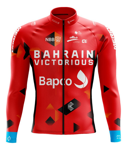 Jersey Ciclismo Ruta Mtb Bahrain2022 Manga Larga