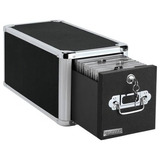 Caja Organizadora Para Cd, Dvd, Con Llave, Color Negro