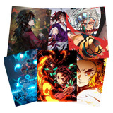 12 Posters Demon Slayer ( Kimetsu No Yaiba ) Tamaño Carta