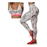 Conjunto Legging Jump Comum + Top Black Vein Moving