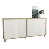 Mueble Bahiut Vajillero 4 Puertas 180 Cm Moderno Living 