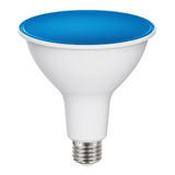 Foco Led Par38, Luz Azul, Terminado Blanco, Base E27, 13.5 W Color De La Luz Azul