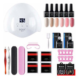 Manicura Set De Uñas De Acrílico Uv Led Lámpara De Gel Es