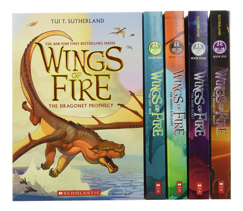 Wings Of Fire Boxset, Books 1-5 (wings Of Fire): Wings Of Fire Boxset, Books 1-5 (wings Of Fire), De Tui T Sutherland. Editorial Scholastic Paperbacks, Tapa Blanda, Edición 2015 En Inglés, 2015