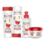 Kit Elvive Reparacion Total5 Champu + Acond + Crema + Tratam