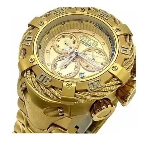 Relógio Invicta Thunderbolt Banhado Ouro 21359 Original N.f Cor Da Correia Dourado Cor Do Bisel Dourado Cor Do Fundo Dourado