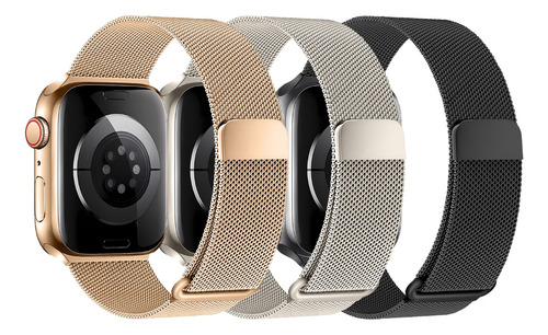 3 Correas De Acero Para Apple Watch Series Ultra 8 7 Se 6 5