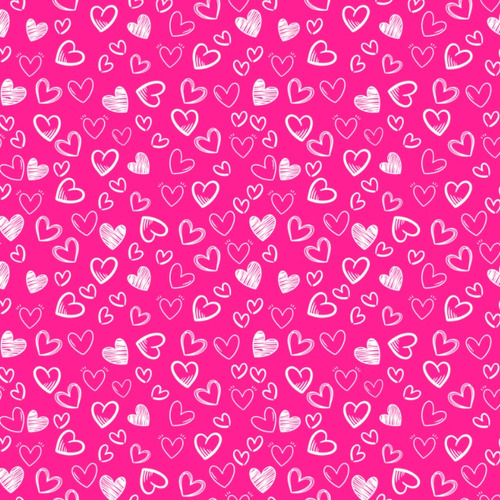 Tricoline Corações Peri Pink, 100% Algodão, 50cm X 1,50mt