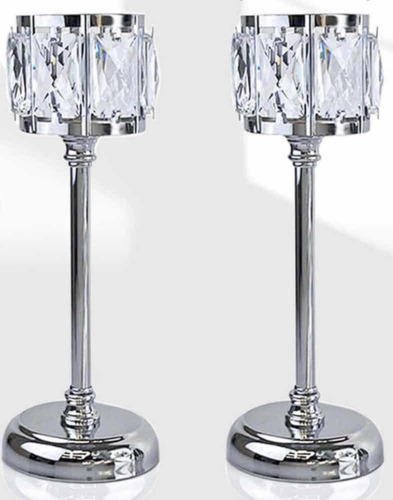 Portavelas Candelabro Cristal Elegantes Centros De Mesa Lujo