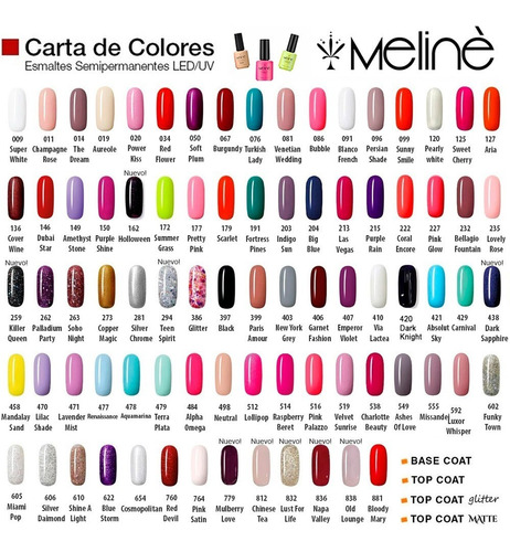 Esmaltes Semipermanentes Uñas Meliné Color Gel Led/uv