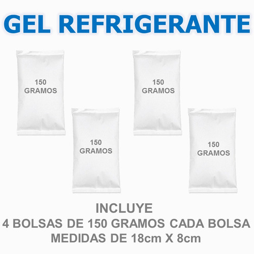 Gel Frio Refrigerante X 150 Gramos 4 Unidades Reutilizable