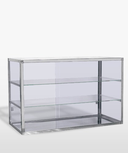 Vitrina De Mostrador Horizontal En Acero Inox. C/2 Estante