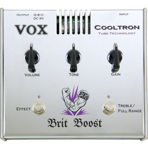 Pedal Vox Cooltron Brit Boost + Cable Ernie Ball