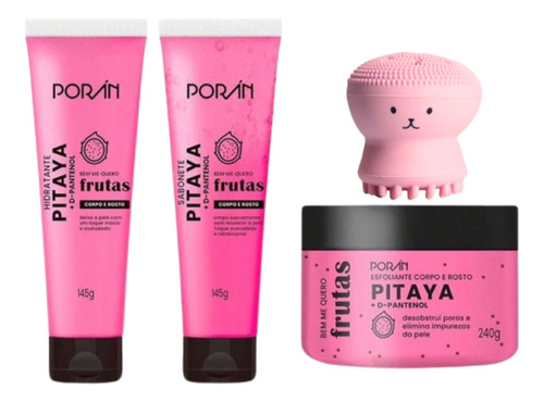 Kit Skin Care Corpo E Rosto Completo Barato Pitaya Porán