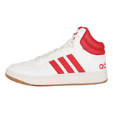 Zapatilla adidas  Hoops 3.0 Mid Hombre White/red