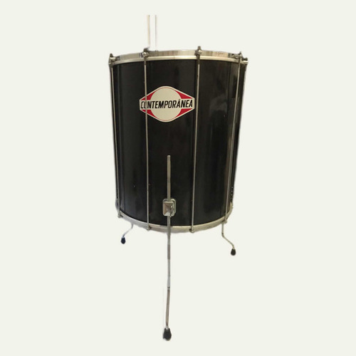 Surdo Contemporânea 24x60 Madeira Com Tripé, Com A Capa