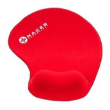 Naceb Tecnología Mousepad Con Soporte De Gel Na-549 Microfibra Lycra Elástica Color Rojo