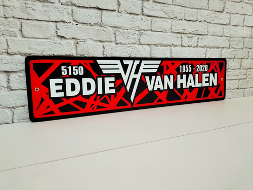 Cuadro Eddie Van Halen Letrero De Metal Estilo Original