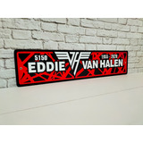 Cuadro Eddie Van Halen Letrero De Metal Estilo Original