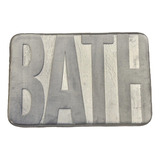 Alfombra De Baño Felpudo Microfibra 40x60 Bath Gris