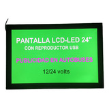 Pantalla Lcd Fija De 24  Con Reproductor Usb Para Autobus