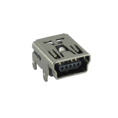 Conector Ficha Usb Mini Hembra Tipo B 5 Pines 90º Grados