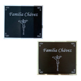 Placa Aluminio Grabada 10x20cm Urnas, Nicho, Puerta, Nombre 