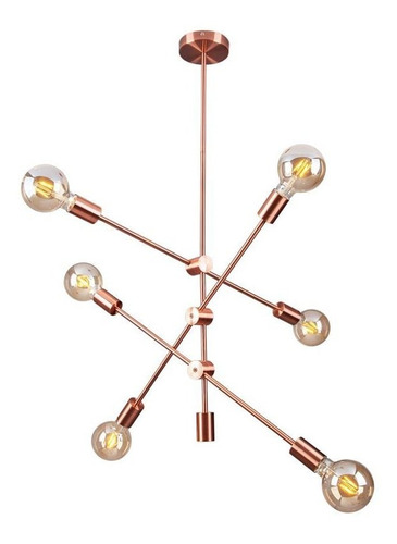 Lustre Pendente Startec Circuit E27 Bivolt Cobre 110v/220v