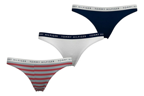 Pack De 3 Tangas Tommy Hilfiger Mod Vary Stripe Print Rk