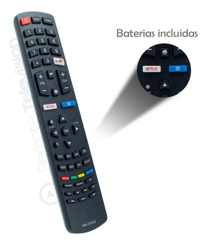 Control Remoto Jvc Rc311s Smart Tv Netflix Youtube + Pilas