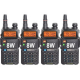 Kit X 4 Handy Baofeng Uv5r 8w Bibanda Radio Walkie Talkie 